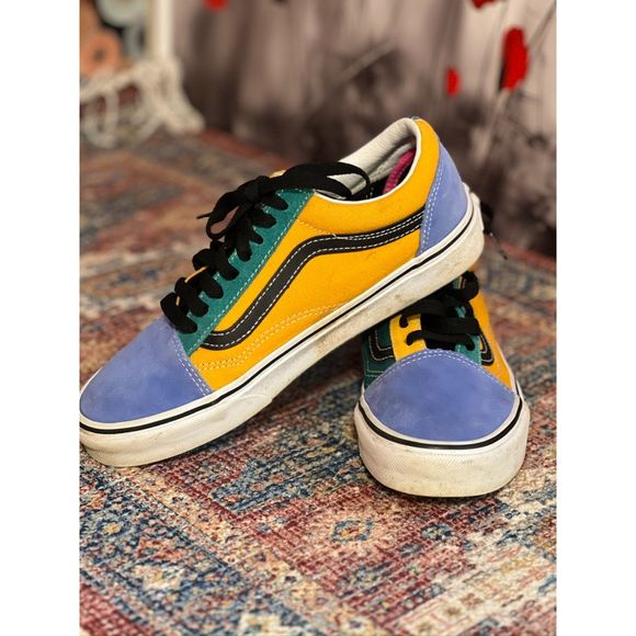 VANS Old Skool Mix & Match suede shoes. GUC. Size 6.5(M)/8(W) - Picture 2 of 11